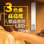 【31CM】LTP 三色調光磁吸充電式LED感應燈