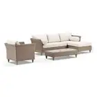Carolina Outdoor Chaise Lounge With Arm Chair &Amp; Coffee Table-Right Side