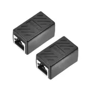 RJ45 Coupler Inline Connector Cat7 Cat6 Cat5e Ethernet Extender 36x43x20mm 2Pcs