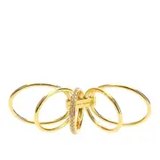 [PANCONESI] PANCONESI 'Solar Crystal' ring Woman S S Gold