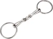 Equinate Water Snaffle Stainless Steel 16 mm Double Jointed Anatomically Shaped Mouth-Friendly Bit with Gentle Impact Laser Engraved Size Specification