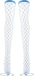 [degtnb] Stockings for Women, 1Pair Fishnet Thigh Stockings Anti-slip Fine Workmanship Fishnet Thigh High Stockings for Girl