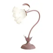 Retro Flower Lily Table Lamp Creatives Table Lamp Unique Diy Lily of the Valley Lamp for Bedroom, Bedside,US Plug Pink