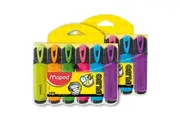 2x 6pc Maped Chisel Highlighter Markers Pen School Office Home Assorted Colours