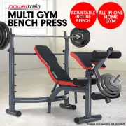 POWERTRAIN BENCH PRESS HOME GYM SITUP ABS EXERCISE INCLINE WEIGHT DECLINE FLAT