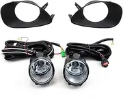 Daytime Running Light for Toyota Vios Yaris Sedan 2007-2013, Car Front Bumper Daytime Running Driving Lamp Fog Lights Kits with Switch Wiring