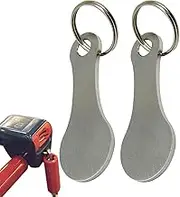 6pcs Trolley Tokens, Trolley Coin Keyring, Stainless Steel Trolley Coin Removable Trolley Key for Releasing Supermarket Trolleys Shopping Trolley Shopping