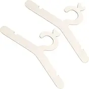 HEALSOPTHY 2pcs Wooden Hangers Decor Props Smooth Surface for Safe Storage Compact Design for Organizing Clothes No Sharp Edges for Nursery Use