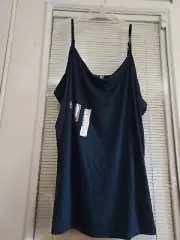 NWT TERRA & SKY PLUS SIZE 4X (28W-30W) BLUE LONG CAMI TANK