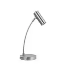 Sarla Polished Metal Desk Side Bedside End Coffee Table Lamp Light Satin Chrome