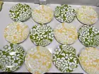 CRATE AND BARREL KATE SPAIN YELLOW FLORAL BUTTERFLY SALAD PLATES New Tag set 12