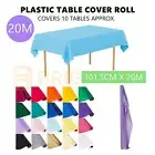 20m Plastic Table Cloth Roll Cover Banquet Party Wedding Birthday PVC Vinyl Bulk