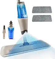 Eyliden Spray Mop, Mops for Floor Cleaning with 2pcs Microfiber Reusable Pads and 22 oz Bottle, Wet Jet Flat Mop for Wood Hardwood Laminate Ceramic Tiles Floor Cleaner Tools