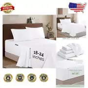 Wrinkle-Resistant White King Sheet Set - 1500 Thread Count, Deep Pocket Design