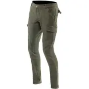 Cargo Slim Tapered Army Green Textile Motorcycle Pants