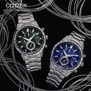 CITIZEN 星辰錶 黑面太陽能電波錶鈦金屬男錶 藍寶石水晶鏡面 44mm AT8218-81E 原廠公司貨