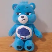 Care Bears Blue Grumpy Bear Plush Stuffed Animal 9 Inches Cloud on Belly