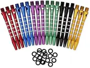 DS. DISTINCTIVE STYLE 53 Millimeters Aluminium Dart Shafts 18 Pieces Harrow Dart Stems Throwing Fitting with O'ring