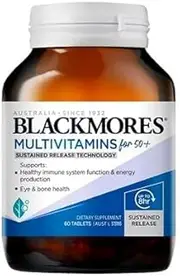 Blackmores Multivitamins for 50+ | Supports Immune System Function & Energy Production | 60 Tablets