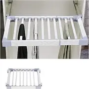 Trousers Rack Pull Out Pants Hangers Wardrobe Pull Out Holder Sliding Hanger Rail Retractable Trousers Rack Organizers for Pants Jeans Scarf Hanging,White Oak,Includes Hardware,45 cm,45 to 1 FANDIAO