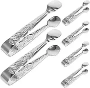 Gatuida 6pcs Mini Tongs Elegant Design Small Tongs for Tea Parties Appetizers and Desserts Ergonomic Grip for Easy Serving