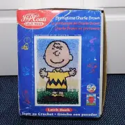 Vintage J&P Coats Latch Hook Kit 20x30 Peanuts SpringTime Charlie Brown 25081