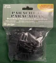 Parachute Cord Buckles 15mm 30/Pkg-