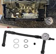 RULLINE AN6 Dual-Feed Double Pump Braided Fuel Line with 0-160 psi Vacuum Pressure Gauge Compatible with Holley 4150 Carburetor