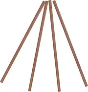 Mobestech 4pcs Round Copper Rods for Crafting Supplies Lightweight for Handicraft Projects Easy to Cut and Handle for Artisans and Hobbyists