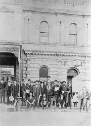 Ballarat Star Office Victoria 1900 - People outside the Ballarat S- Old Photo
