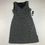 NWT Lauren Ralph Lauren Dress Women's Size 14 Polka Dot