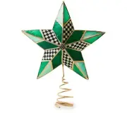 Mackenzie-Childs Emerald Luxe Capiz Tree Topper 10.5” Tall