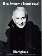 Vintage BLACKGLAMA Print Ad w/ JESSICA TANDY Proof - Mint