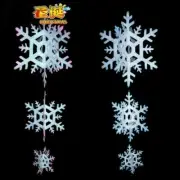 Set of 3 Steric Snowflake Christmas Tree Ceiling Hanging Decor Xmas Ornament