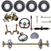 740mm Go Kart Rear Axle Front Wheels Steering Tie Rod Shaft Buggy Golf Cart Quad