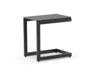 Outdoor Hugo Outdoor Ceramic And Aluminium Side Table - Outdoor Aluminium Tables - Charcoal