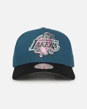 [MITCHELL & NESS] Mitchell & Ness Los Angeles Lakers 'Deep Emerald' Pro Pinch Snapback Black - Size ONE ONE Black