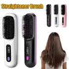 Mini Portable Straightener Brush Go Brush Pro Rechargeable Cordless Straightener