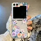 Shockproof Flower Rose Folding Case For Samsung Galaxy Z Flip6 Flip5 Flip4 Cover