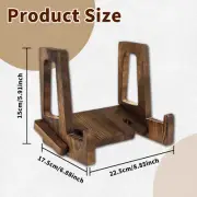 Wood Display Stand Adjustable Size Cook Book Stand Non-Slip Recipe Book wepji