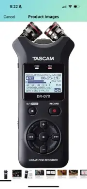 TASCAM DR-07X USB Audio Interface Stereo Linear PCM Recorder Handy Recorder