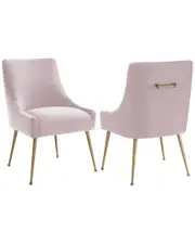 TOV Furniture Beatrix Blush Velvet Side Chair