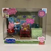 Peppa Pig Baby Alexander's Visit Set NIB and HTF Elephant lamp lights up!