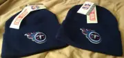 2 Tennessee Titans new / Never Worn Dark Blue Cuffed knit hats With Tags!