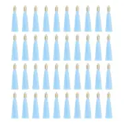 100 Pcs Bookmark Tassels with Gold Cap, 2.4" Tassels for DIY, Blue