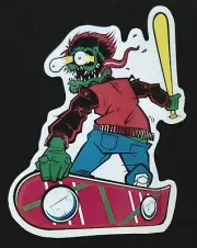 SNOWBOARD FREAK STICKER "OUTA MY WAY FOOL" 3 1/2 X 4 1/2" GLOSSY