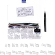sourcing map 2 mm Connector Socket Kit with Pre-Crimped Cable Wire 2/3/4/5/6/7/8/9/10 Pin Housing 10 Color Adapter Cable 165mm for Electronic Devices 240 Pcs