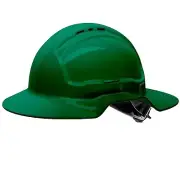 Wide Full Brim Hard Hat GREEN Australian Made with 360° Broad Brim Design