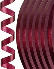 PartyWoo Burgundy Ribbon, 600 Yards Curling Ribbon for Balloons, Balloon String, Curling Ribbon for Craft, Ribbon for Gift Wrapping, Wedding, Florist Flower (6 Rolls, 100 Yards/Roll)