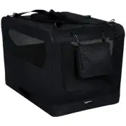 AMAZON BASICS FOLDING CARRIER KENNEL 36 X 24 X 24 INCHES - BLACK